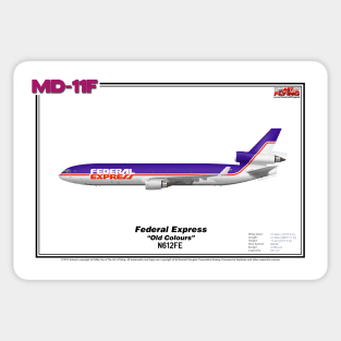 McDonnell Douglas MD-11F - Federal Express "Old Colours" (Art Print) Sticker